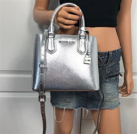 michael kors silver bag ebay|michael kors silver backpack.